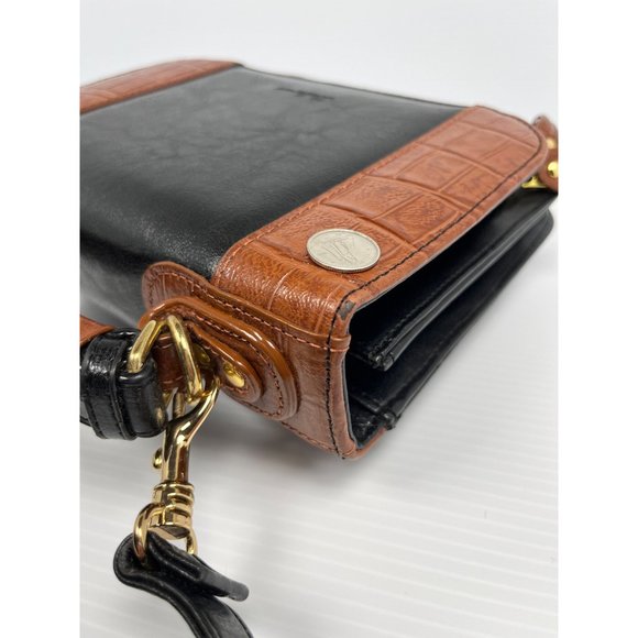 Vintage Bellrose brown and black satchel purse with handle - Picture 9 of 10